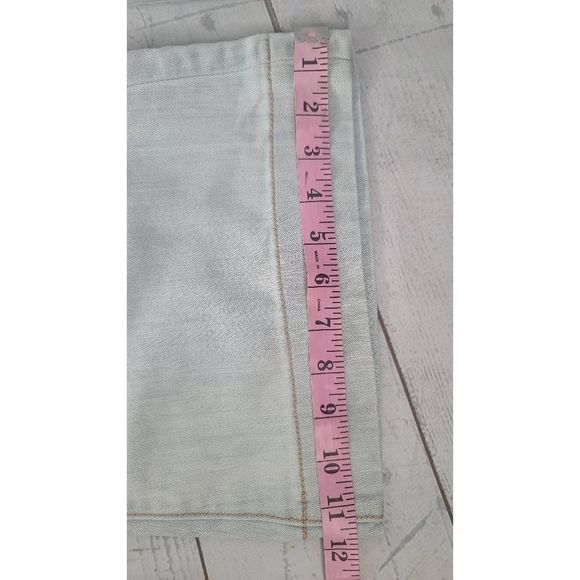 seven7 10 Sexy Flare Jeans Blue light Wash Distressed Denim Hippie Boho Hipster - Picture 8 of 9